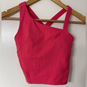 Lululemon Everlux Asymmetrical Tennis Tank Top Lip Gloss